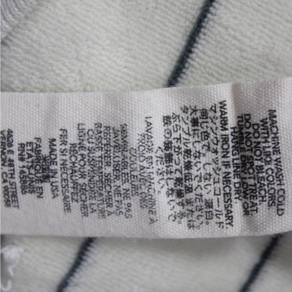 THE GREAT. Soft velour Striped Lounge Set.  M/2 - Picture 6 of 8